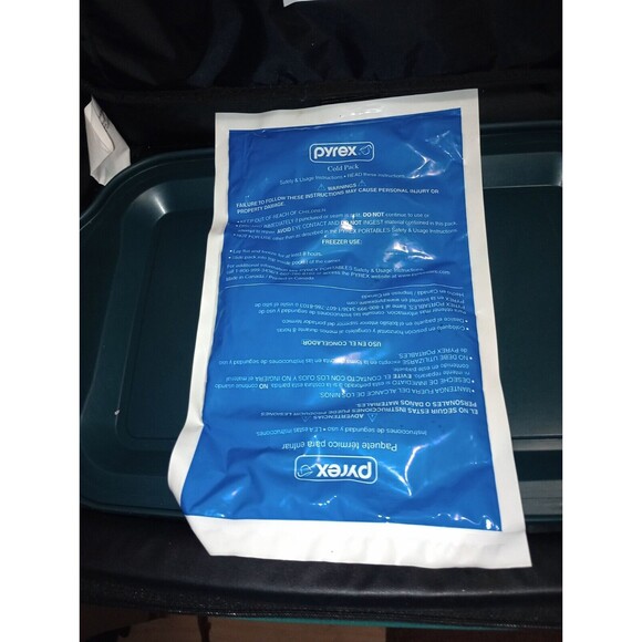 Pyrex Portables Carrying Case Bag Insulated Carrier With Lid, Cold Pack & Straps - Picture 3 of 16